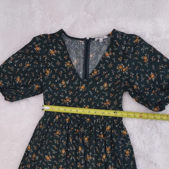 MADEWELL Floral Green Dress - Picture 12 of 16